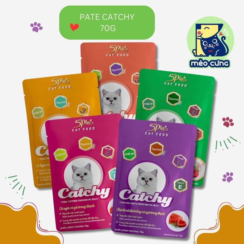 Pate Catchy 70g - thức ăn dinh dưỡng đủ vị cho mèo