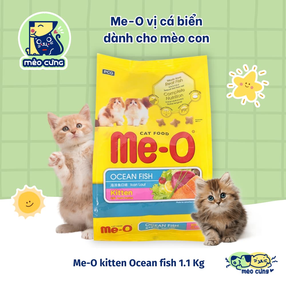 Hạt Me-o Kitten 1.1kg vị cá biển