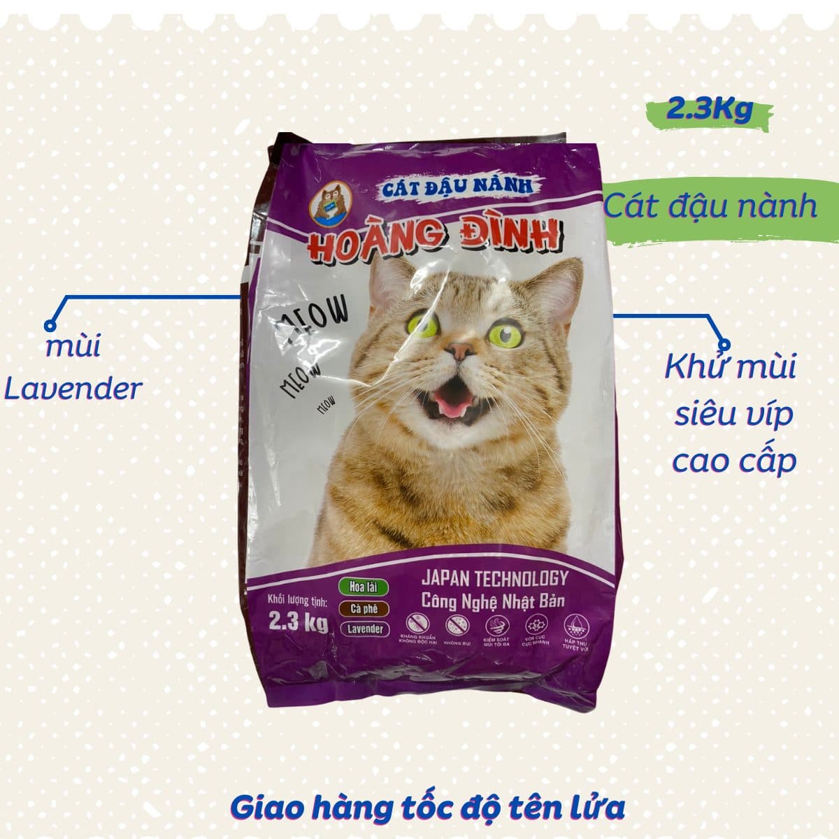 Cat Dau Nanh Lavander Hoang Dinh