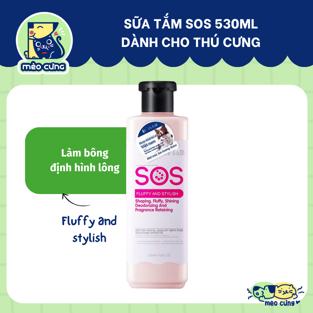 Sữa tắm SOS-Làm bông định hình lông
