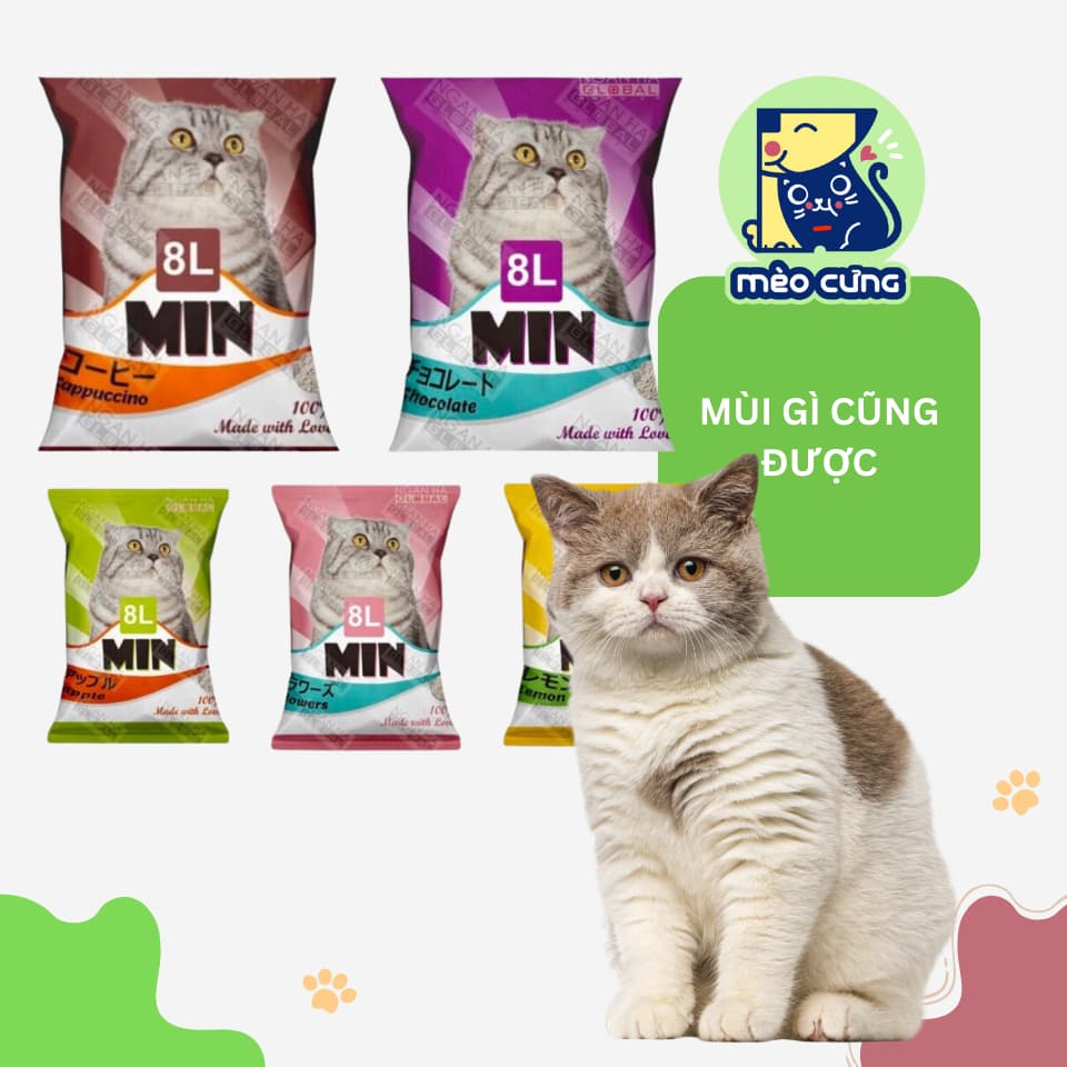 Cát Min 8L xuất xứ Nhật Bản - Cát đất sét cho mèo !