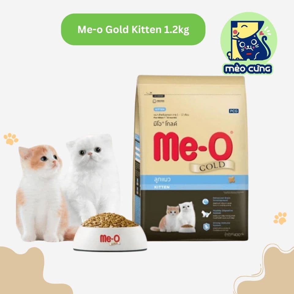 Hạt Me-o Gold Kitten 1.2kg - thức ăn cao cấp cho mèo con