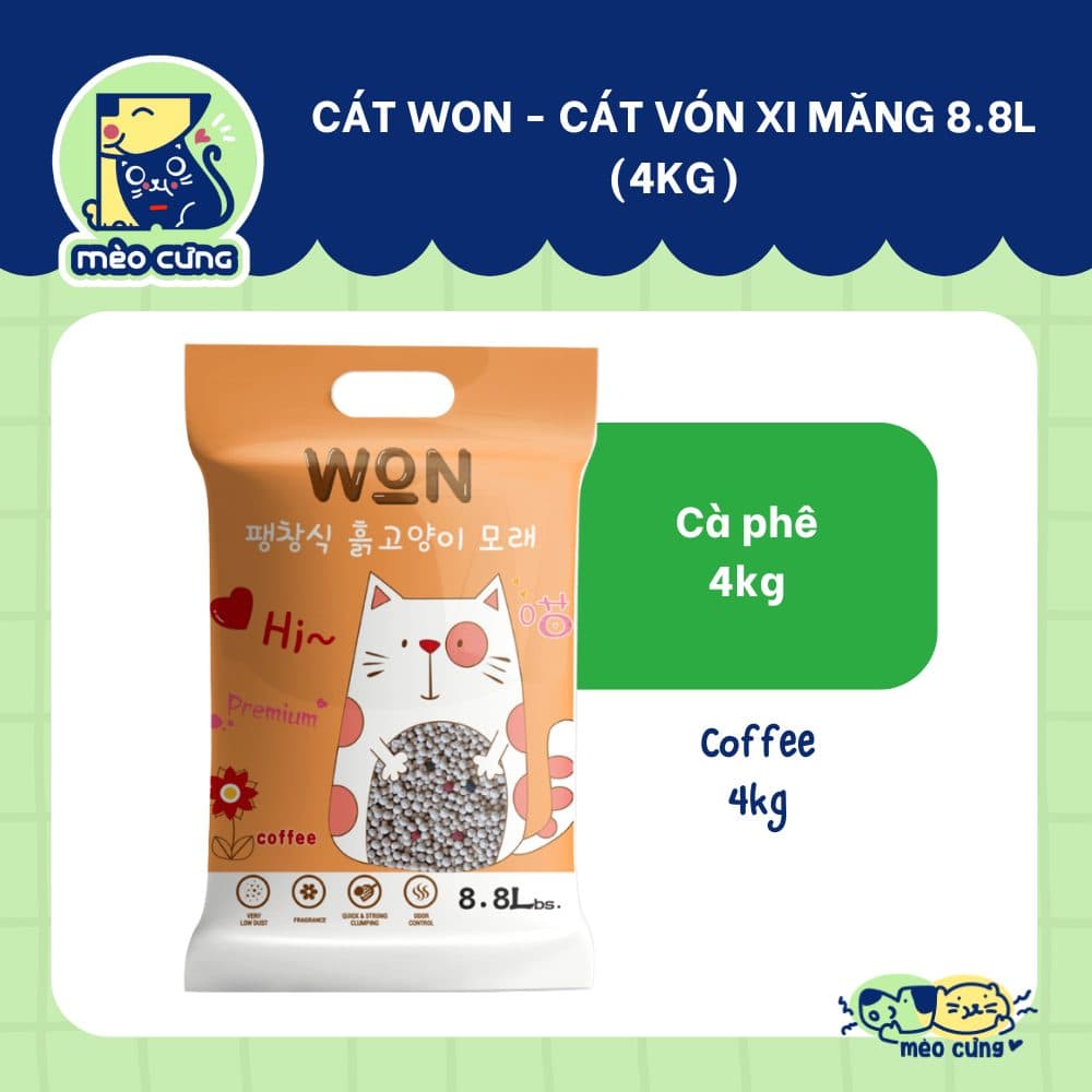 Cát Vệ Sinh Mèo WON 8.8L – Mùi Cà Phê