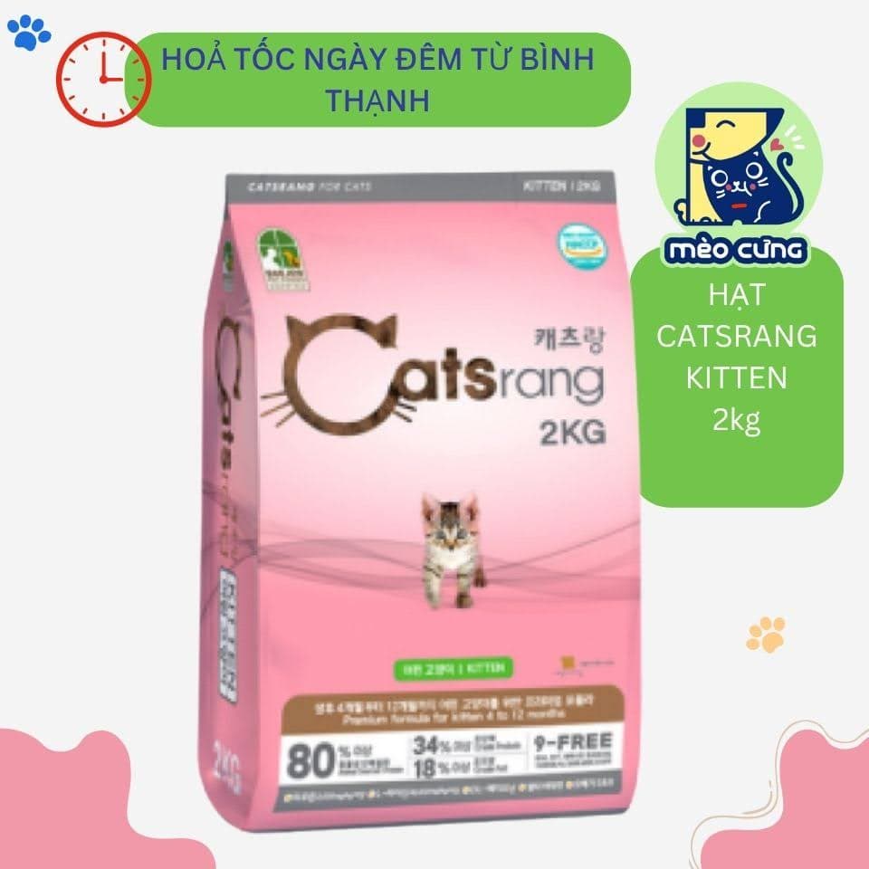 [Hoả tốc] Catsrang Kitten 2kg – Thức Ăn Cho Mèo Con Dễ Tiêu, Lông Mượt