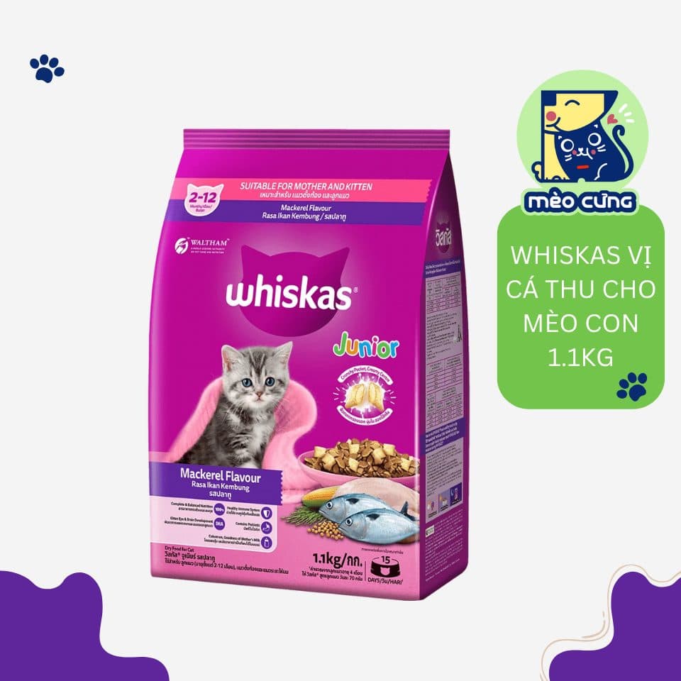 Whiskas Meo Con Vi Ca Thu 1.2 Kg